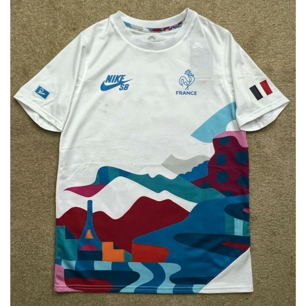 Nike SB Parra France Olympic Federation Kit Crew Skate Jersey Size Youth L